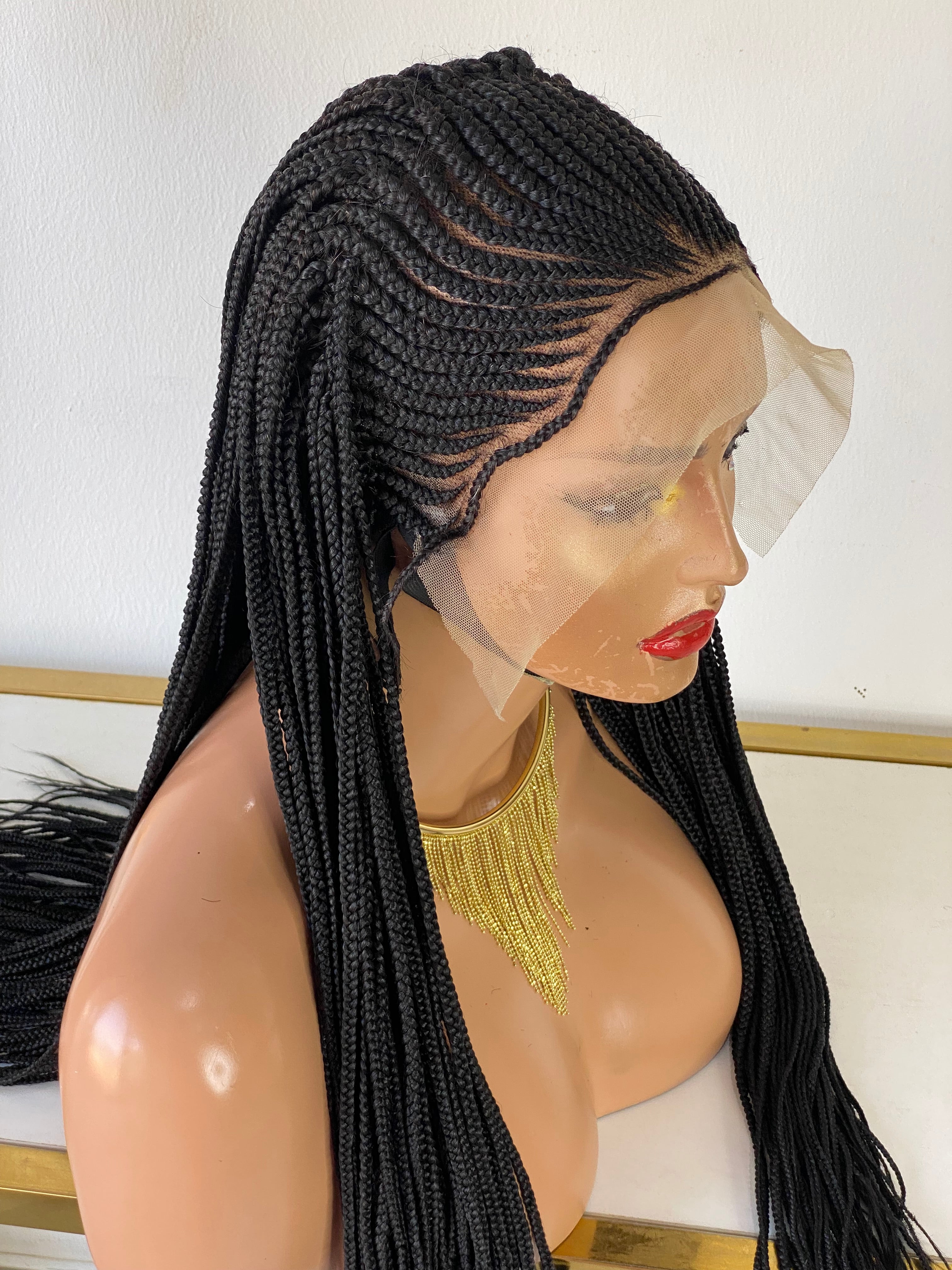 Ready to ship - Tribal Cornrow frontal - Poshglad Braided Wigs