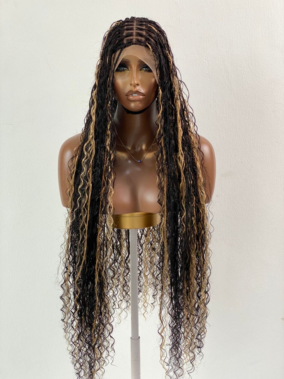 Bohemian Knotless Wig HD Full Lace (100% Human Hair) Color 1B/27