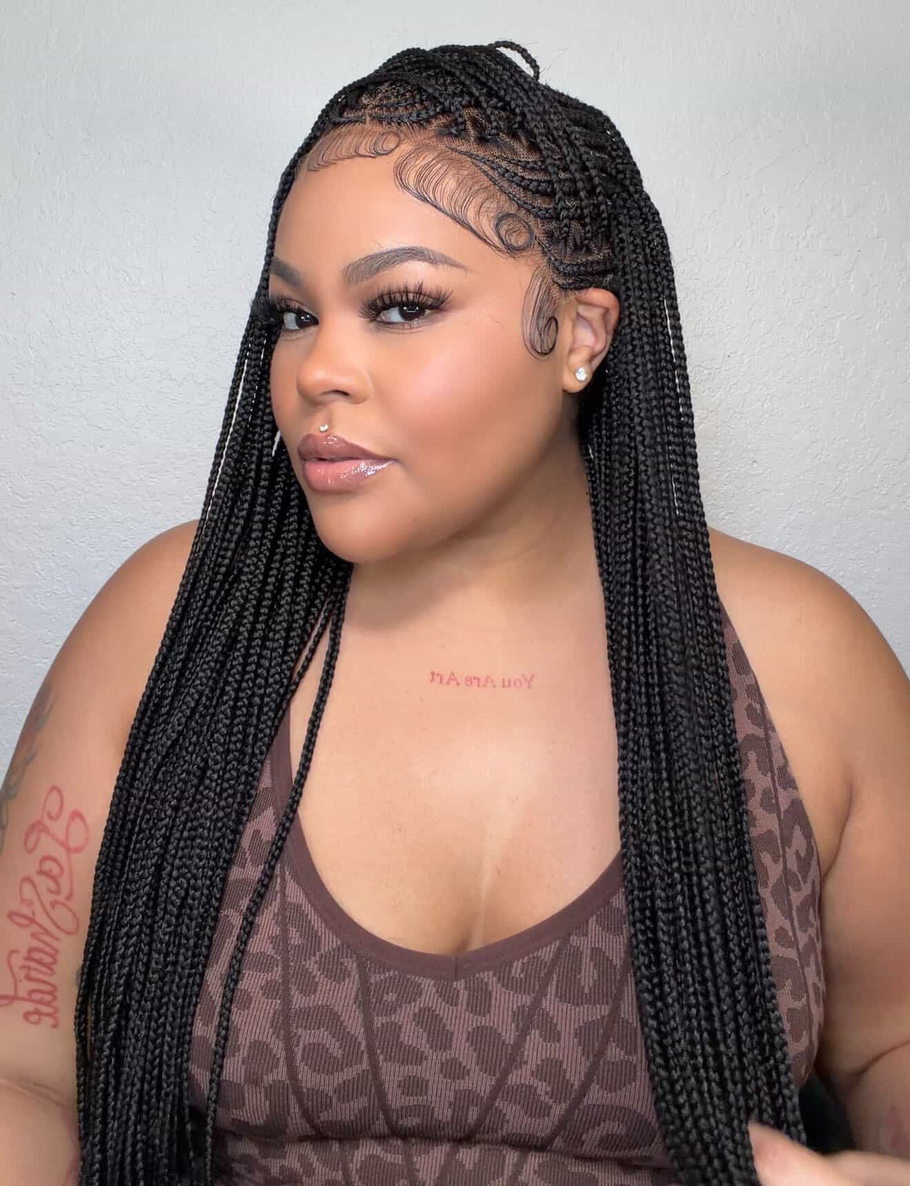 Aishat Cornrow full lace braided wiga