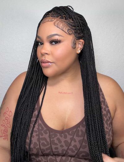 Aishat Cornrow full lace braided wiga