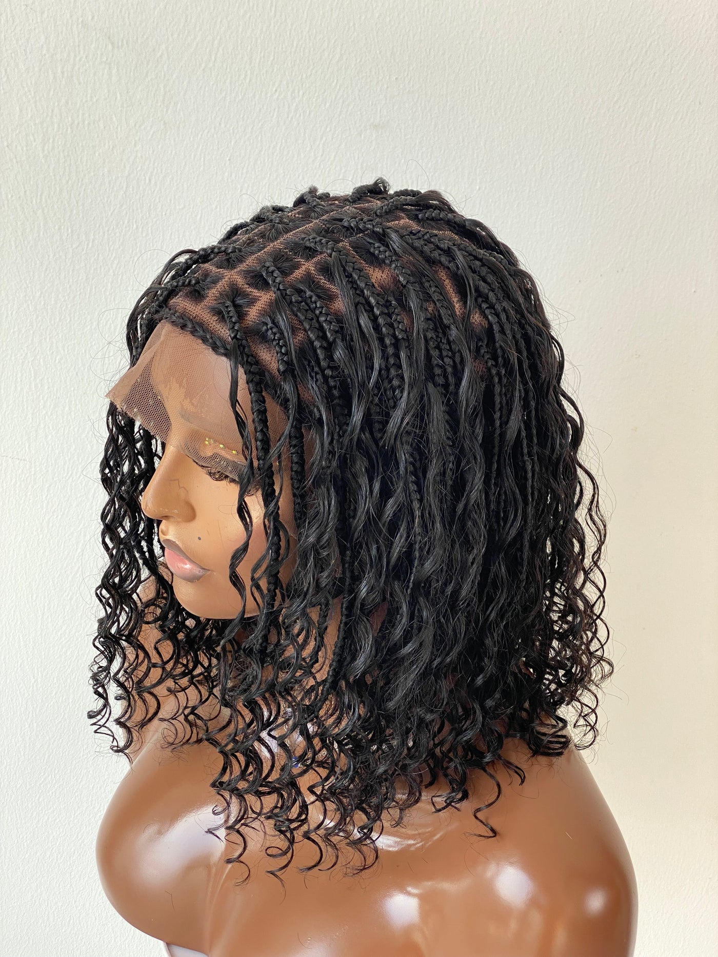 Bohemian Knotless Bob (100% Humanhair curls) Full lace