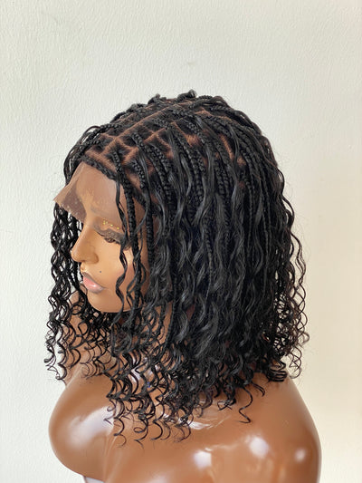 Bohemian Knotless Bob (100% Humanhair curls) Full lace