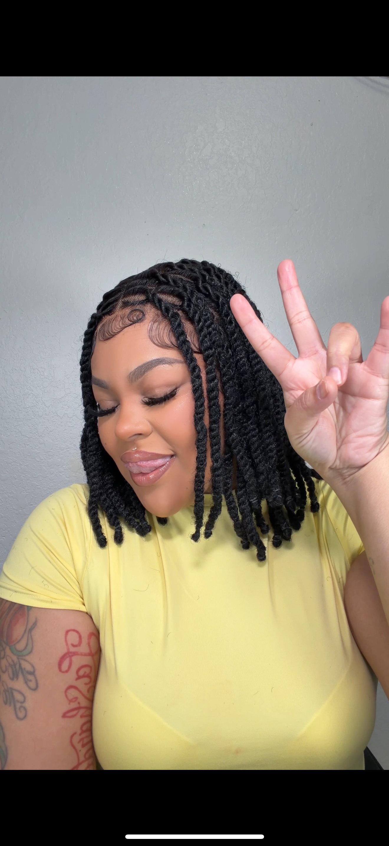 Kinky twist locs Full lace