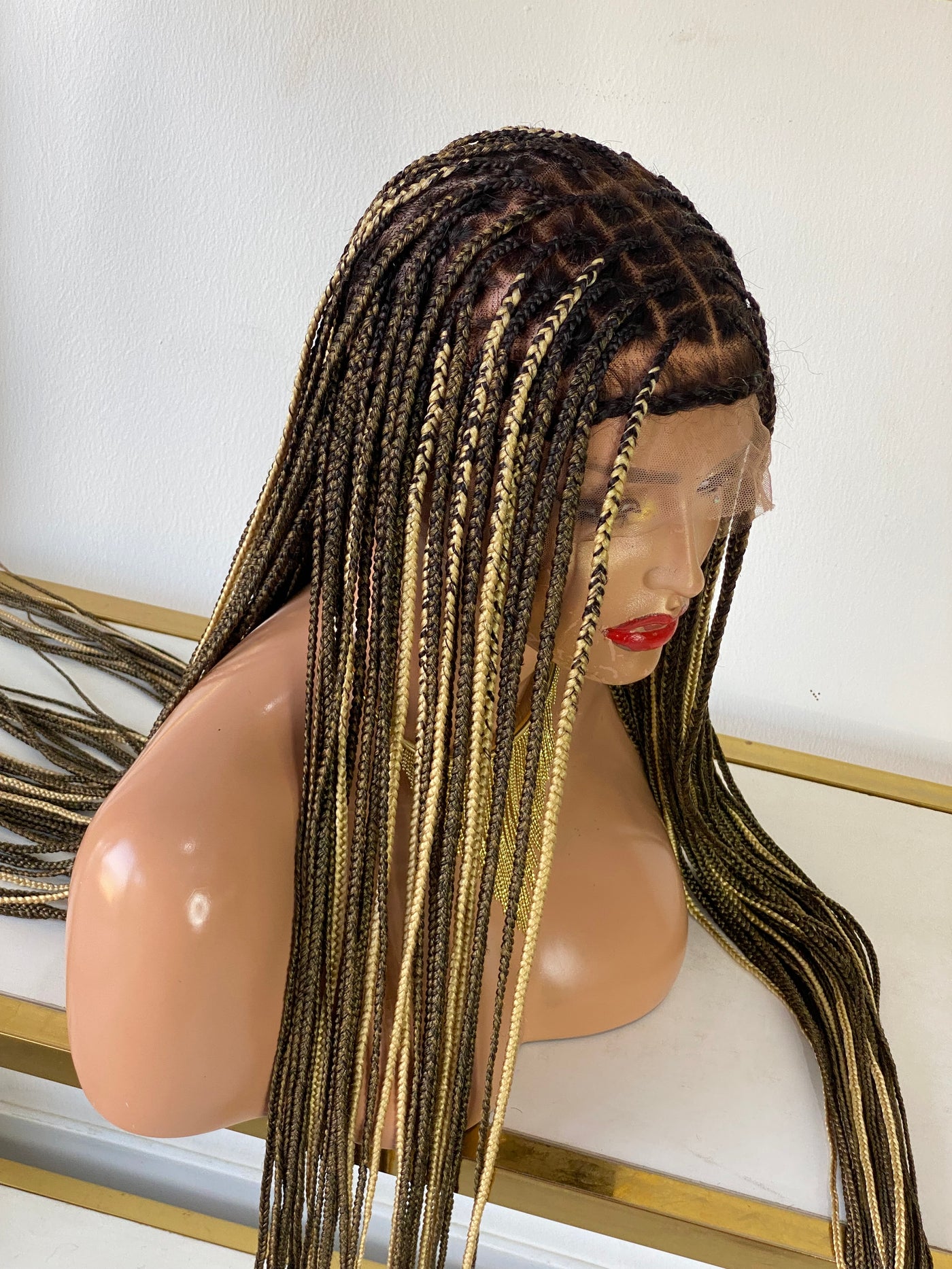 Ready to Ship- Knotless mix color Full lace braided wigs