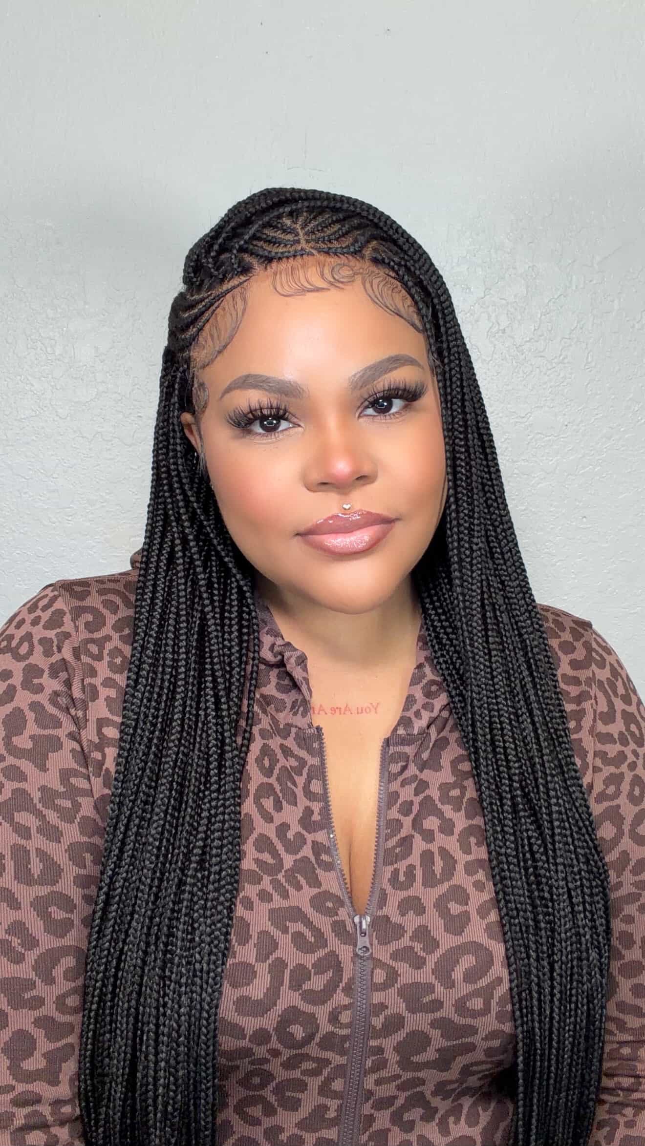 Aishat Cornrow full lace braided wiga