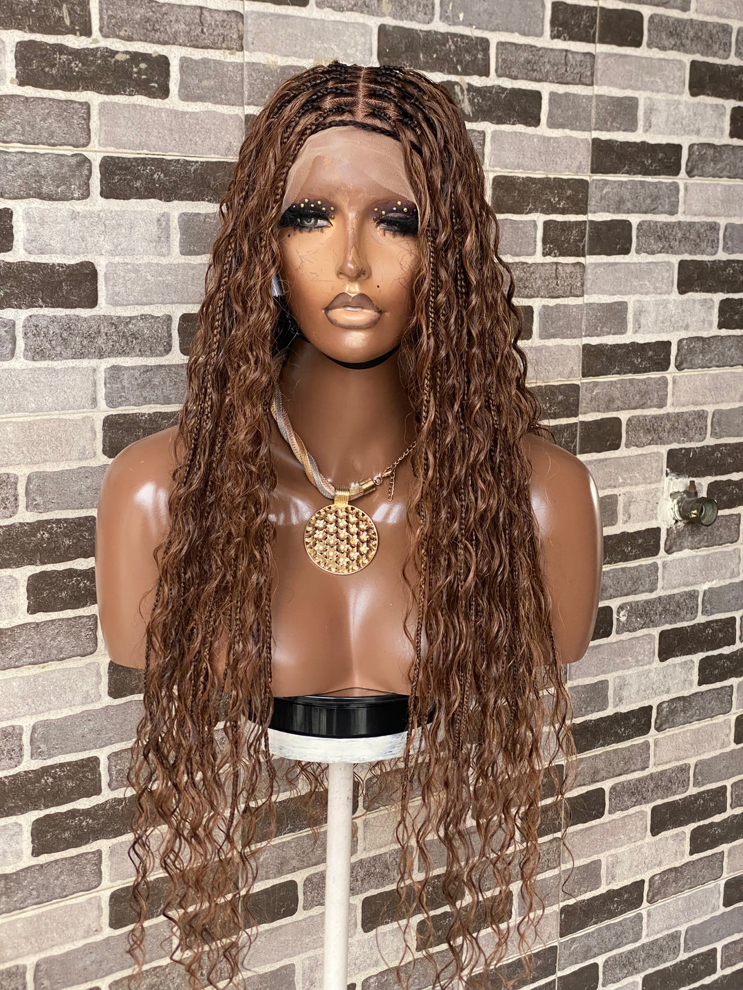Bohemian knotless custom color (100% humanhair curls) Tara