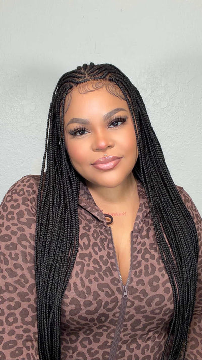 Aishat Cornrow full lace braided wiga