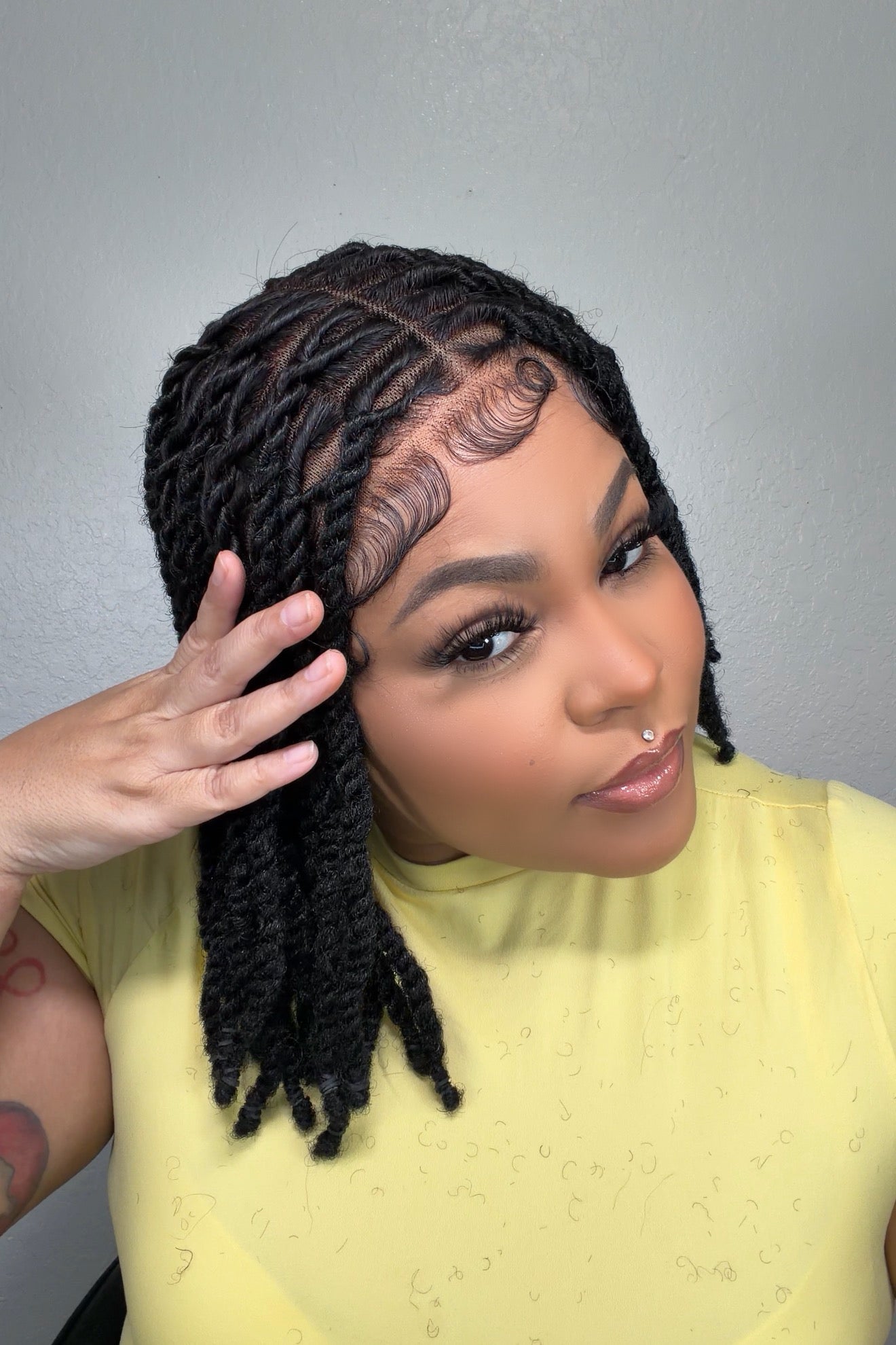 Kinky twist locs Full lace