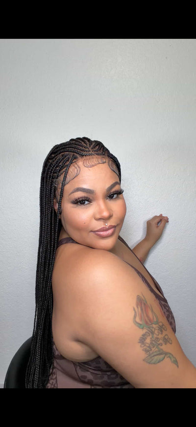 Aishat Cornrow full lace braided wiga