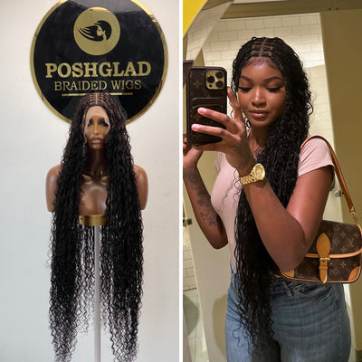 Full Lace Braided Wigs for Black Women, Braided Wig Human Hair