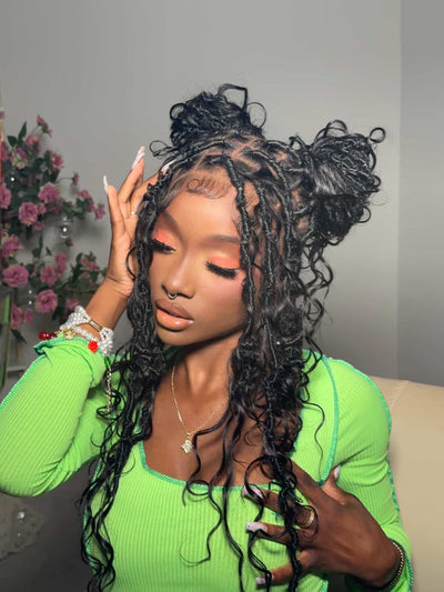 Mermaid Bohemian Full lace Locs (100% Humanhair curls)