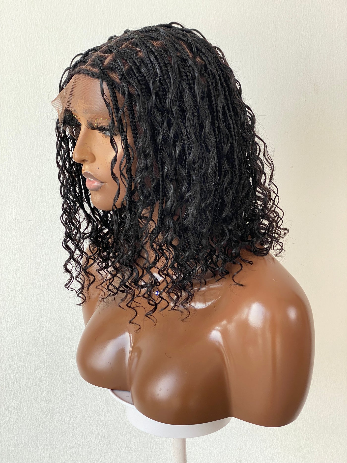 Bohemian Knotless Bob (100% Humanhair curls) Full lace