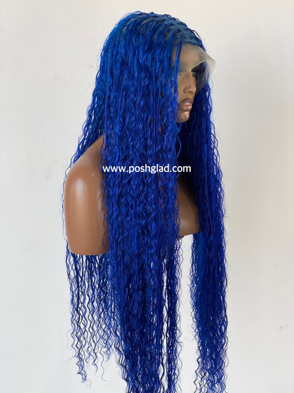 Bohemian Knotless Braid Wig (100% Human Hair Curls) Full Lace