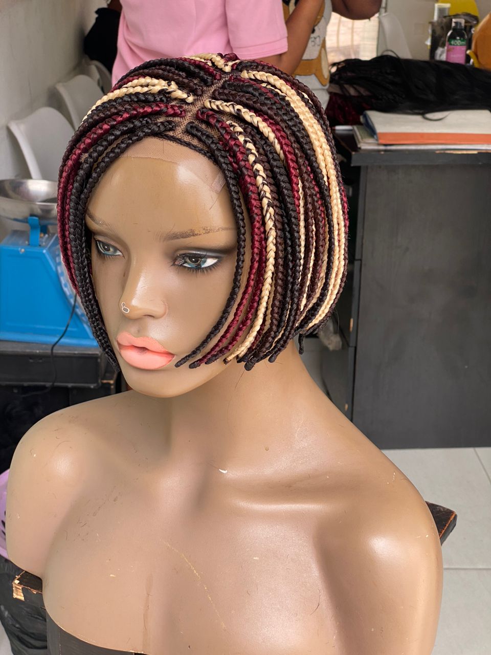 Braided wig cap (4 x high quality 4) closure