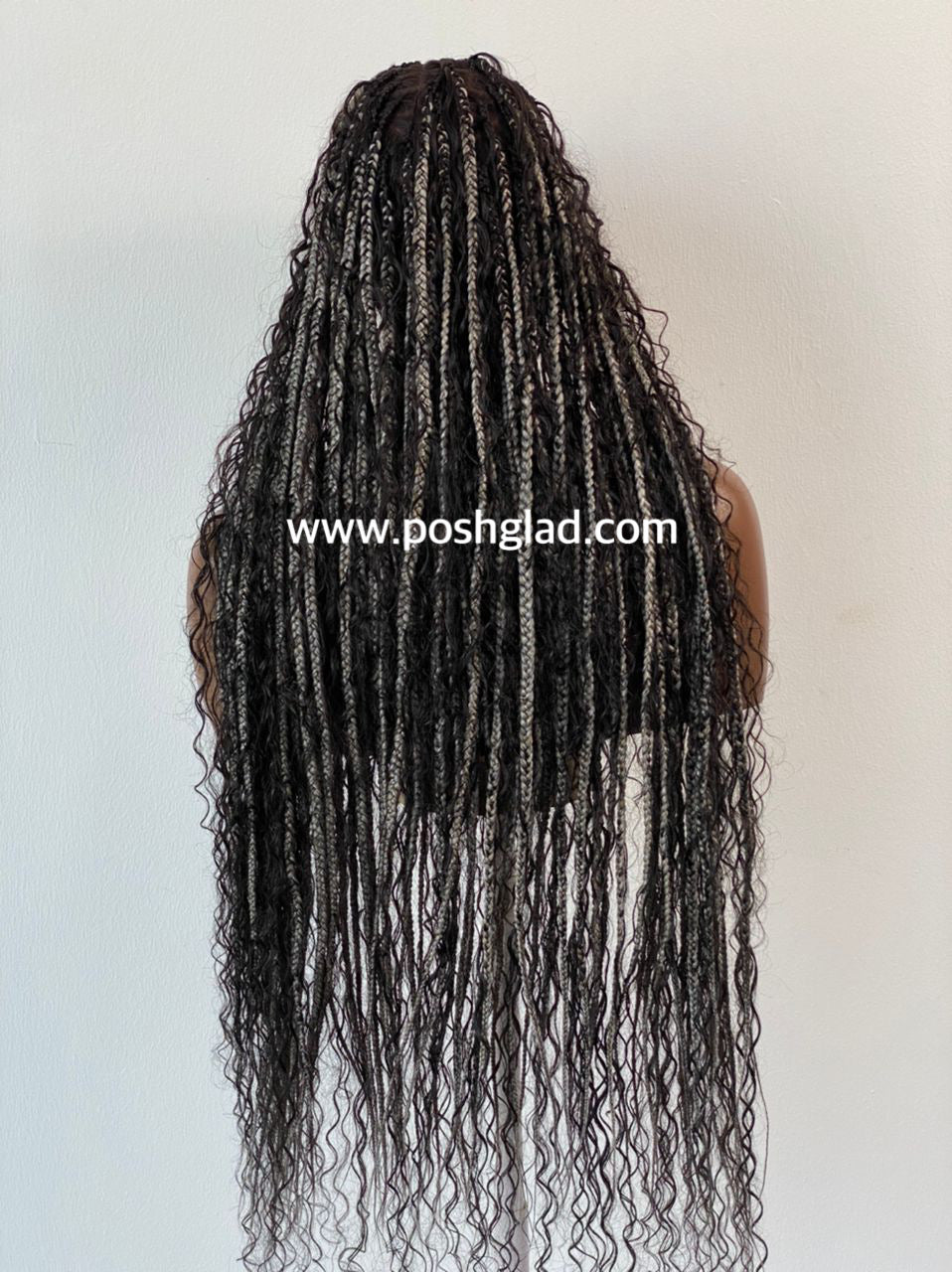 Bohemian Knotless Braid Wig "HD Full Lace" - PARIS Poshglad Braided Wigs Bohemian Knotless Braid Wig