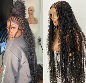 26 Thin Box Braids Wigs for Black Women Full Braids Wigs Middle Part Party  Wigs