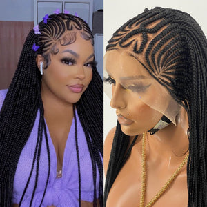 Knotless Micro Braids, Knotless Braided Wig, Full Lace Wig,, 55% OFF