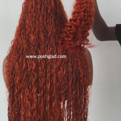 Bohemian Knotless - TARA COPPER RED (100% Human Hair)