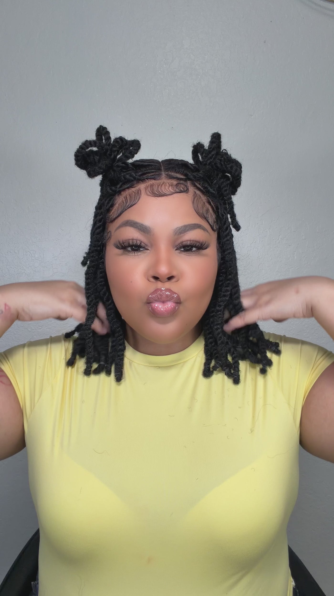Kinky twist locs Full lace