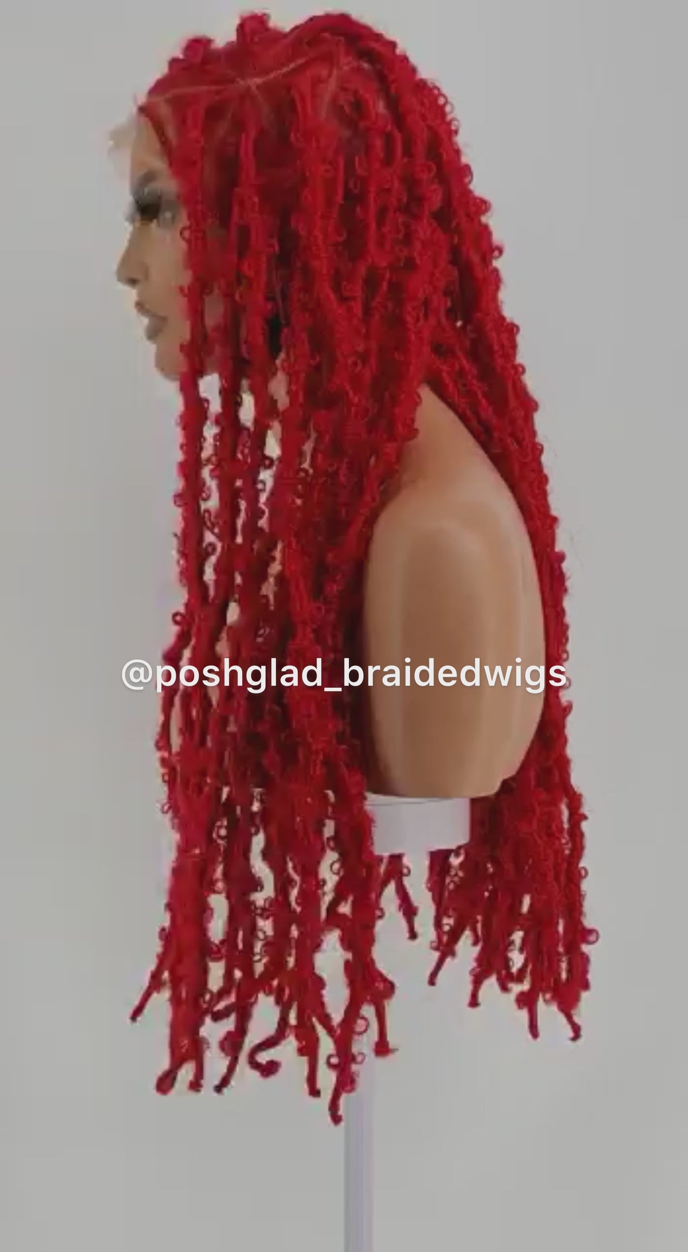 Messy Butterfly Locs - Red Color