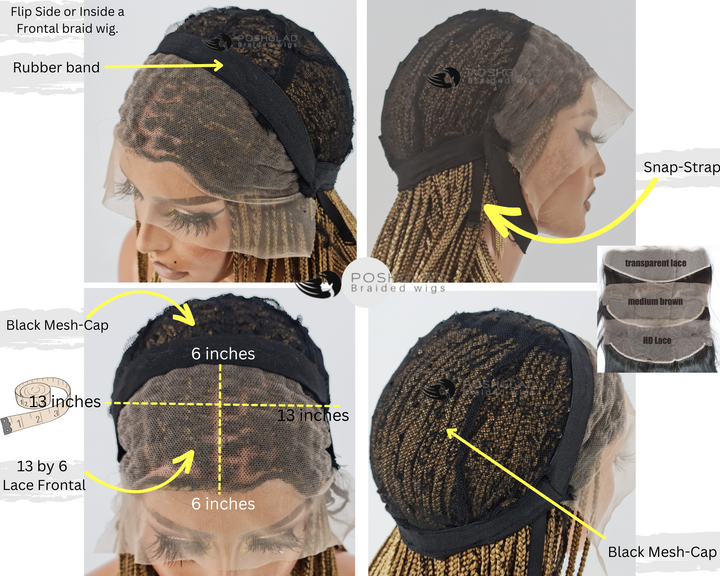 Frontal braided wig online