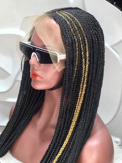 Cornrow Braid Wig - 13x4 Lace Frontal - Emma Poshglad Braided Wigs Cornrow Braid Wig