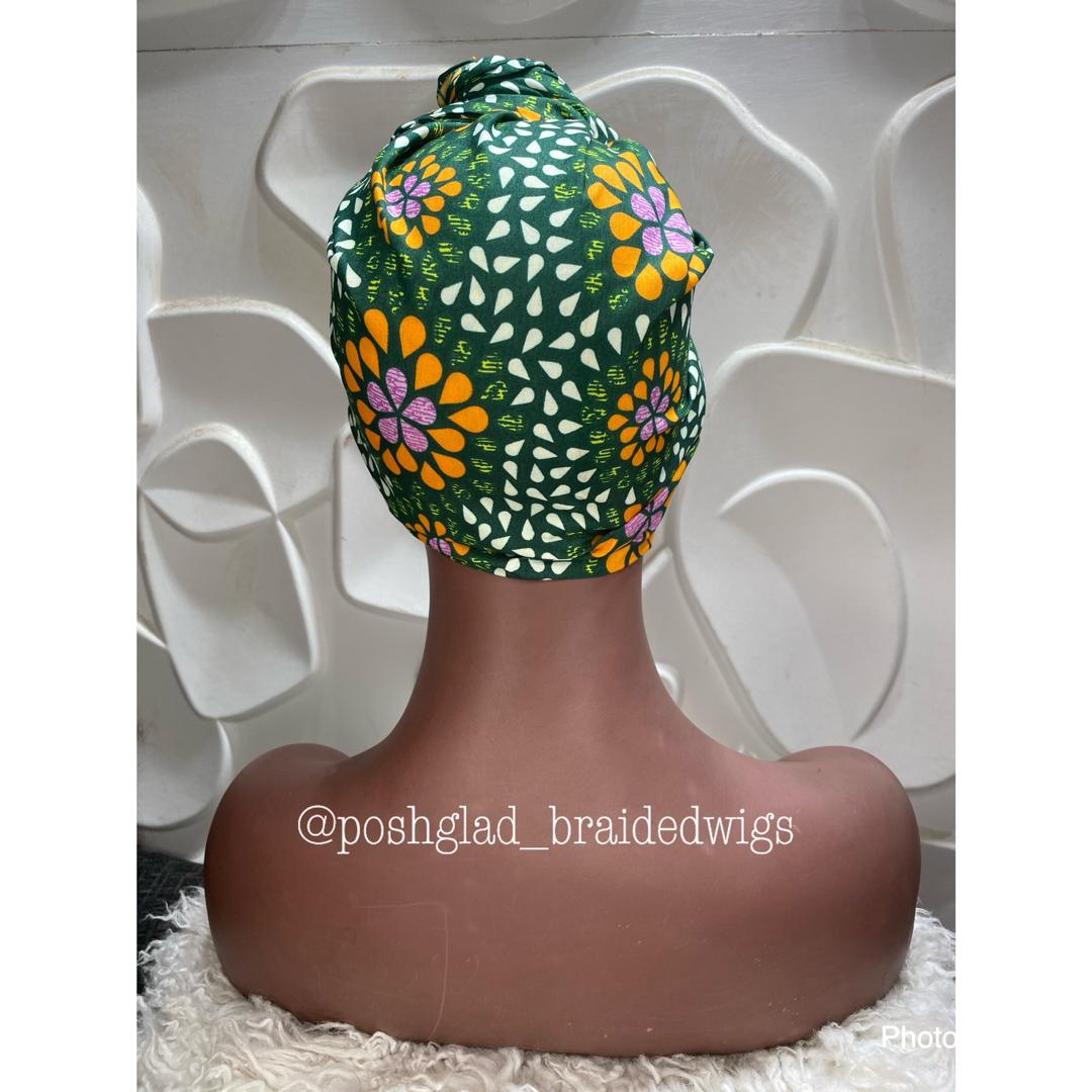 TURBAN AND FACE MASK Poshglad Braided Wigs