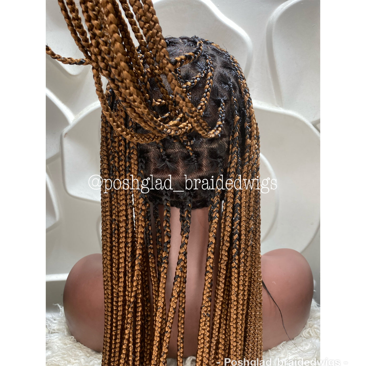 Knotless Braid Wig - Full Lace Ombre - Majida Poshglad Braided Wigs Knotless Braid Wig