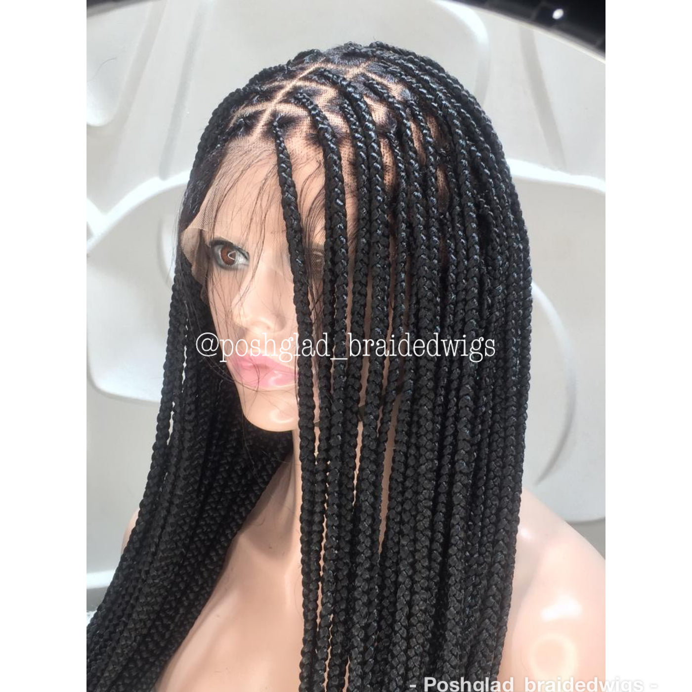 Shade Knotless Braid Wig "Swiss Full Lace" (Erica) Poshglad Braided Wigs Knotless Braid Wig