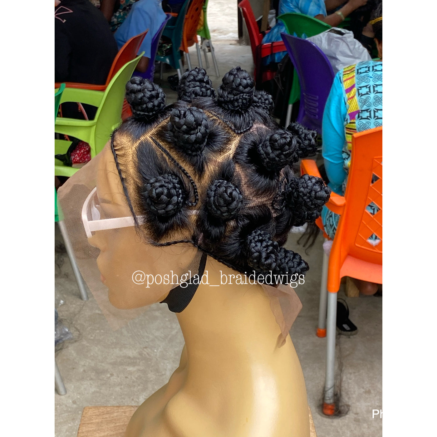 Bantu Knots Wig - Joanne Poshglad Braided Wigs Bantu Knots Braided Wig