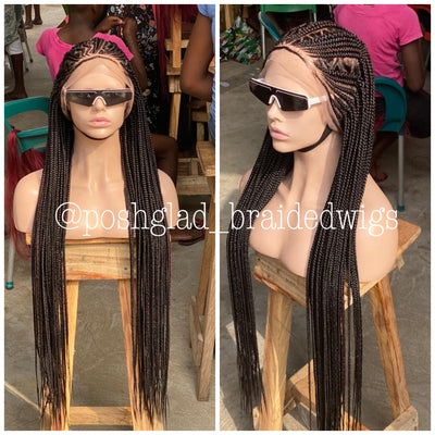 Cornrow Braid Wig - Full Lace - Abimbola Poshglad Braided Wigs Cornrow Braid Wig