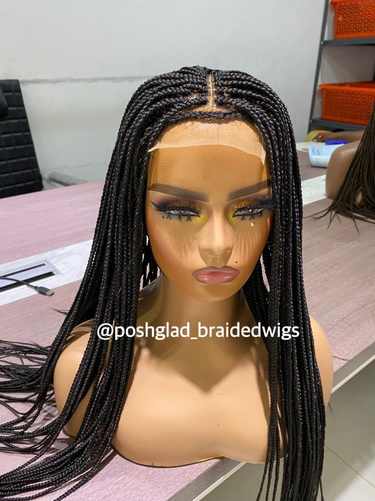 Ready To Ship Braided Wig Lace Frontal Box Braids Lace Front Wig