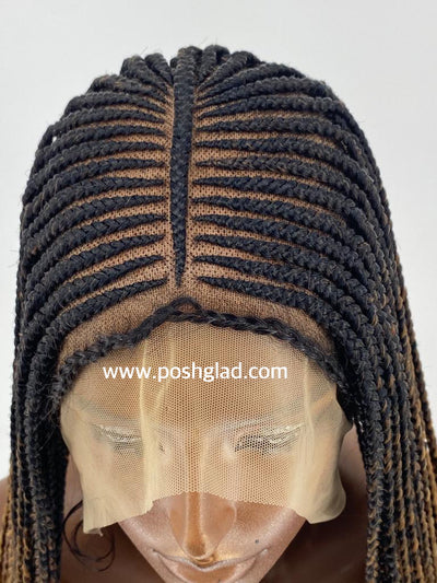 CORNROW BRAID- Fulani cornrow Poshglad Braided Wigs Cornrow Braided Wigs