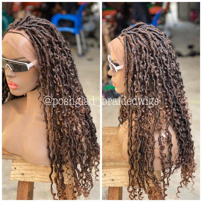 Soft Locs Wig - Faux Locs Full Lace - African Queen Poshglad Braided Wigs Faux Locs