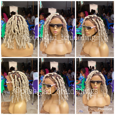 Butterfly Locs Wig "Swiss Full Lace" 613 Shoulder Length (Angelina) Poshglad Braided Wigs Butterfly Locs Wig