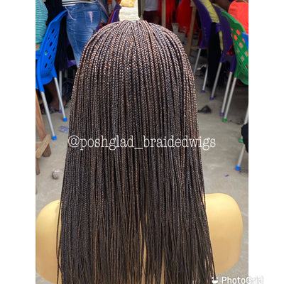 Cornrow Braid Wig - 13x4 Lace Frontal Side Part - Carol Poshglad Braided Wigs Cornrow Braid Wig