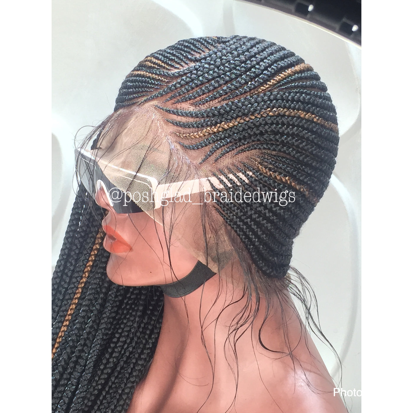 Cornrow Braid Wig - Full Lace - Abiona Poshglad Braided Wigs Cornrow Braid Wig