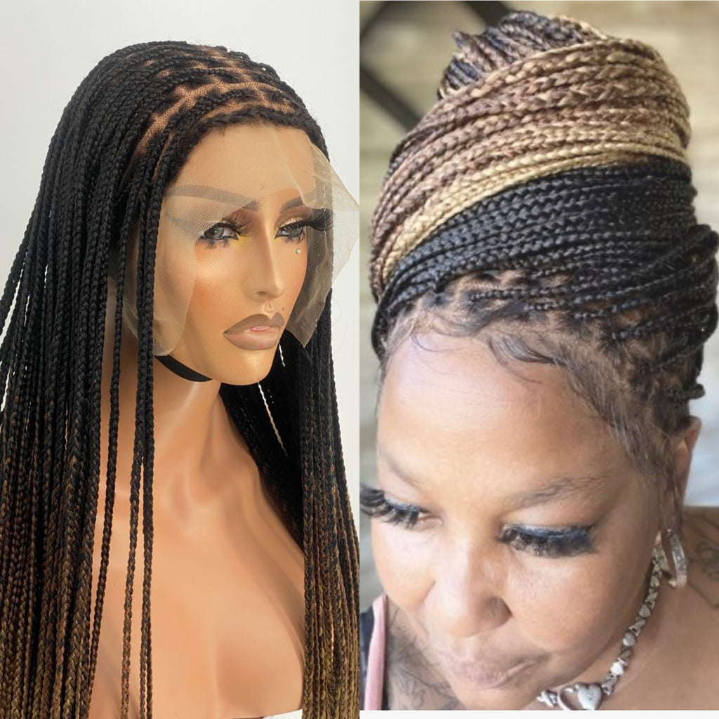 Beyoncé Knotless Braid Wig (Ready To Ship) - Poshglad Braided Wigs