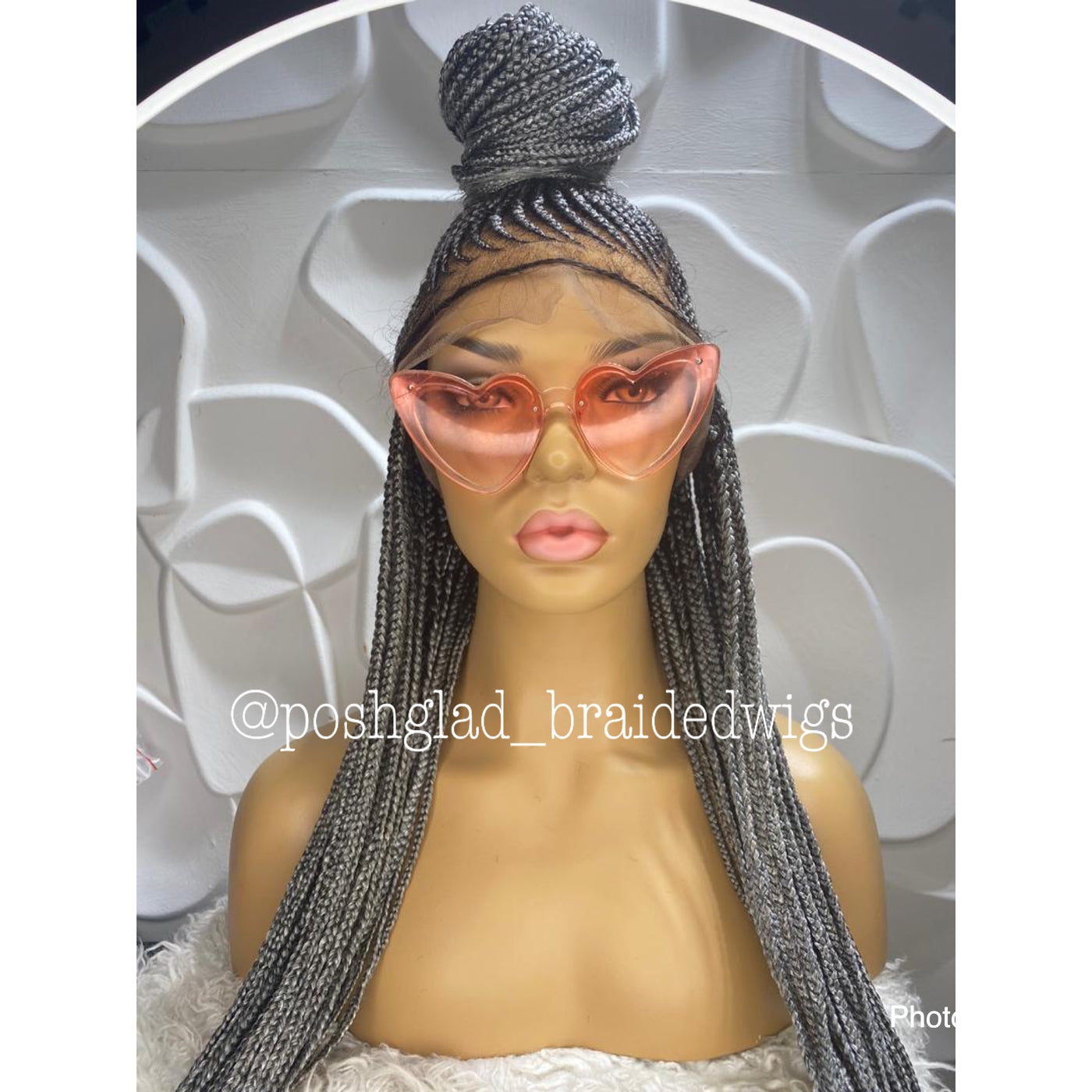 Cornrow Braid Wig - Full Lace Bra Length - Kimora Poshglad Braided Wigs Cornrow Braid Wig