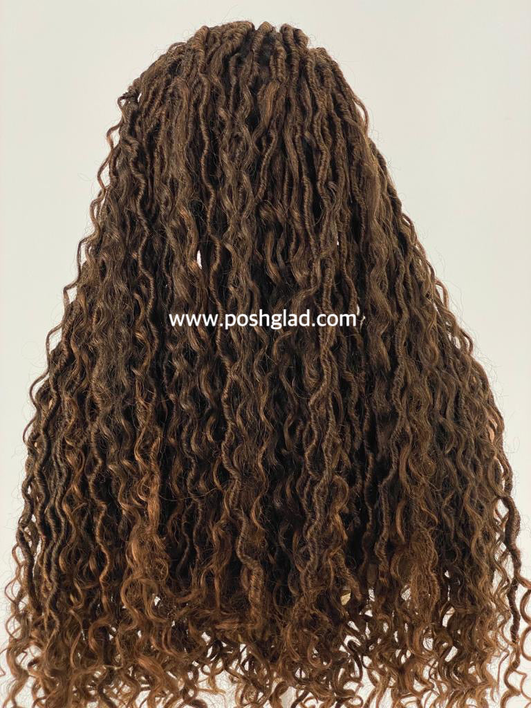 Faux Locs-Africa Queen Ready to ship 1B-30 Poshglad Braided Wigs