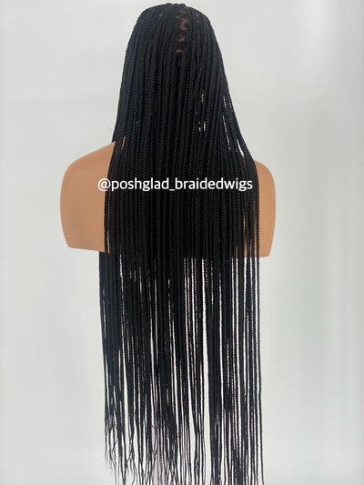 HD Shade Knotless Braid Wig - Fatima Poshglad Braided Wigs Knotless Braid Wigs