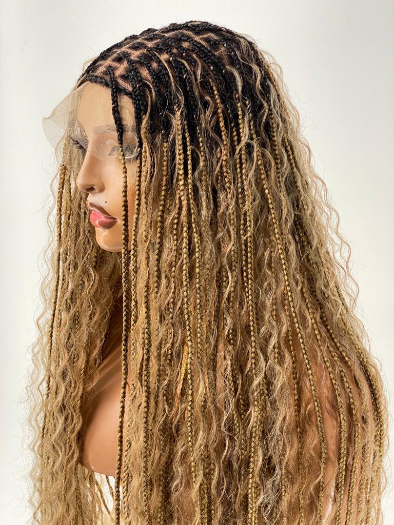 BOHEMIAN KNOTLESS BRAID WIG - VIP LUX COLOR Poshglad Braided Wigs Bohemian Knotless Braid Wig