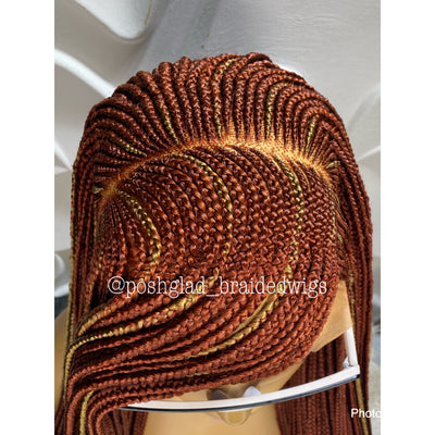Cornrow Braid Wig - Full Lace - Bobrisky Inspire 2 Poshglad Braided Wigs Cornrow Braid Wig