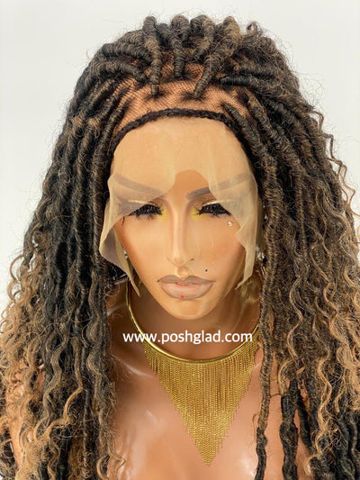 Destress locs- African Queen - Ready to ship Poshglad Braided Wigs Distressed Locs wig