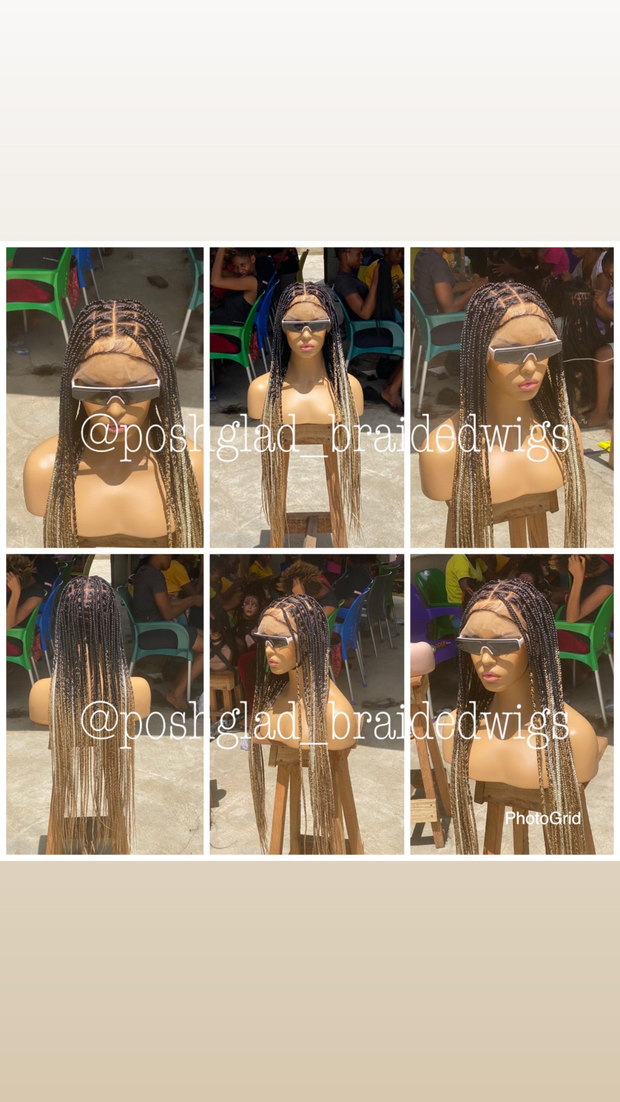 SHADE KNOTLESS OMBRÉ Poshglad Braided Wigs