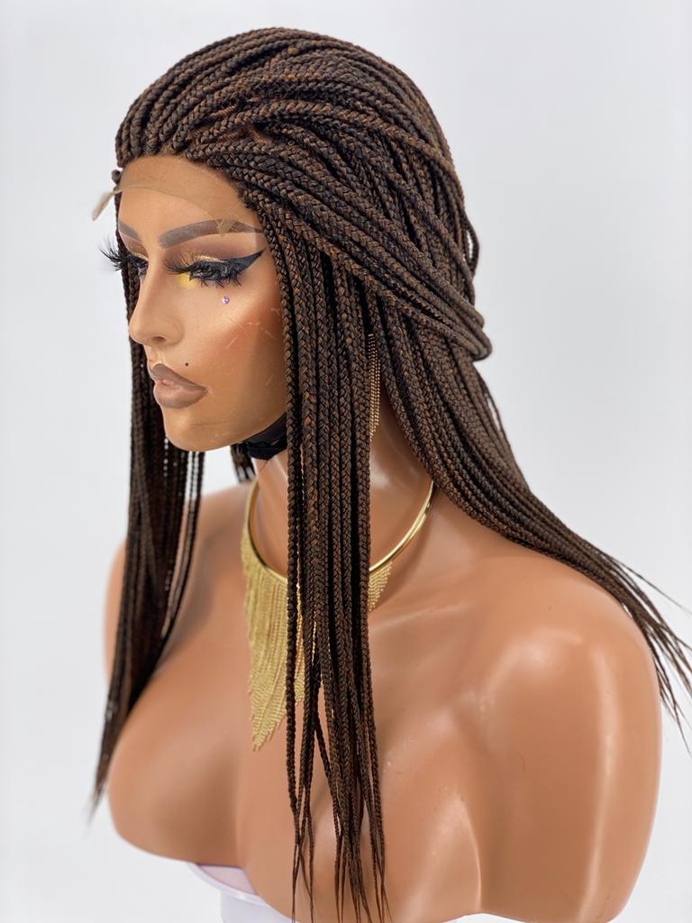 Wine buying braided wigs, box braids 4by4 closure