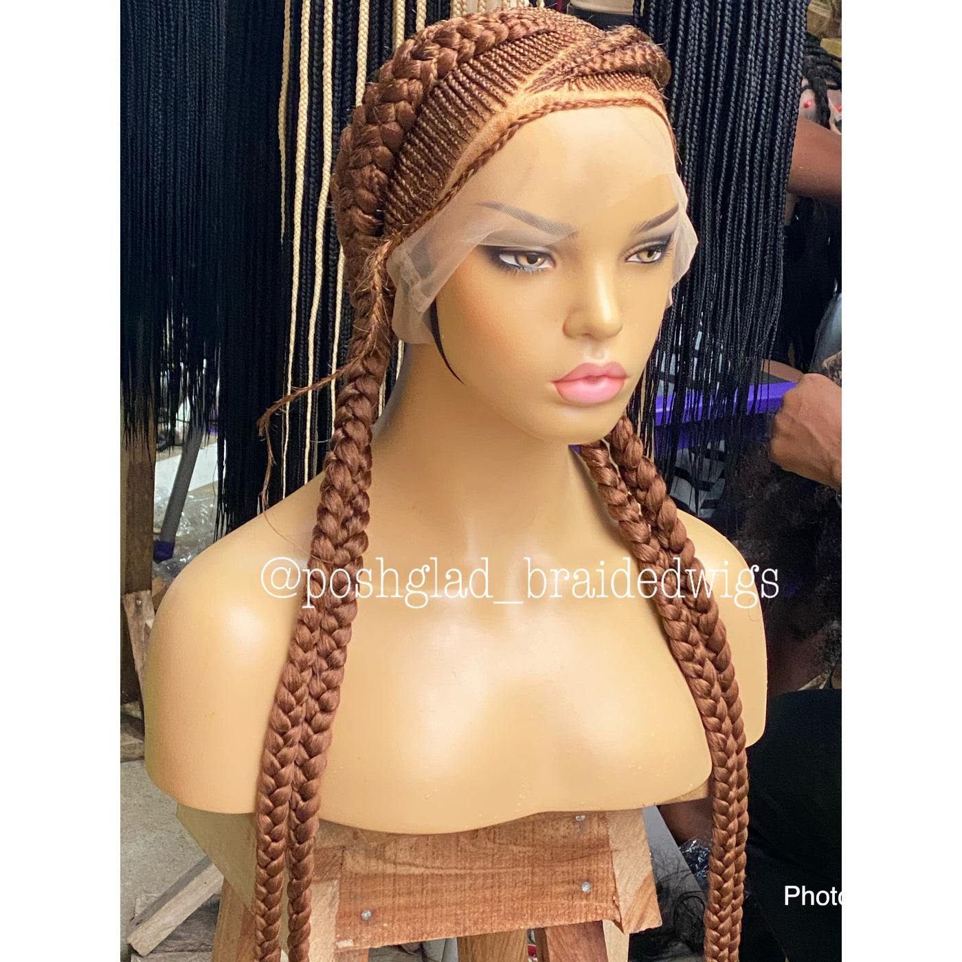 Cornrow Braid Wig - Color 30 Root - Imani Poshglad Braided Wigs Cornrow Braid Wig