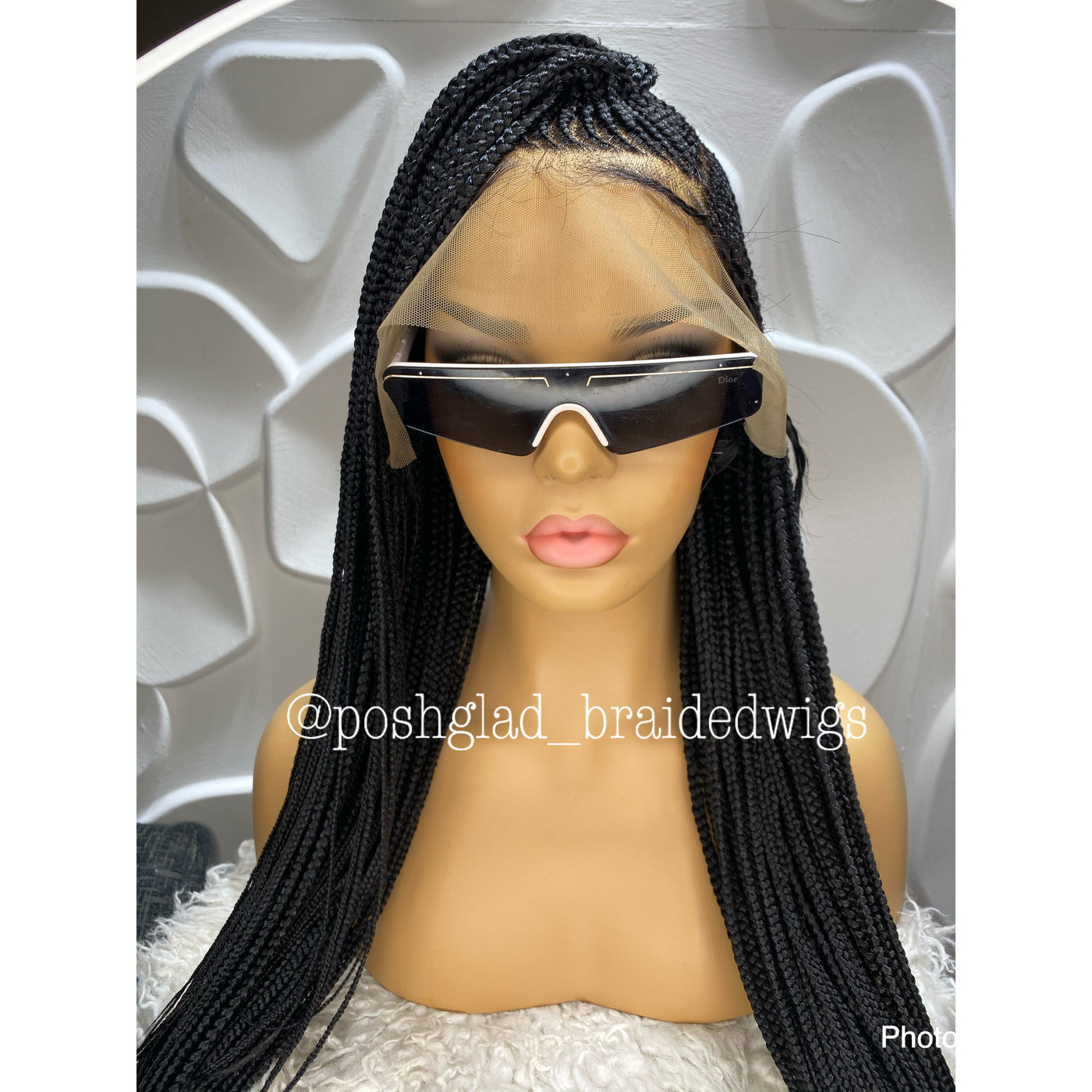 Cornrow Braid Wig (13x6 Lace Frontal) - Cele Poshglad Braided Wigs Cornrow Braid Wig