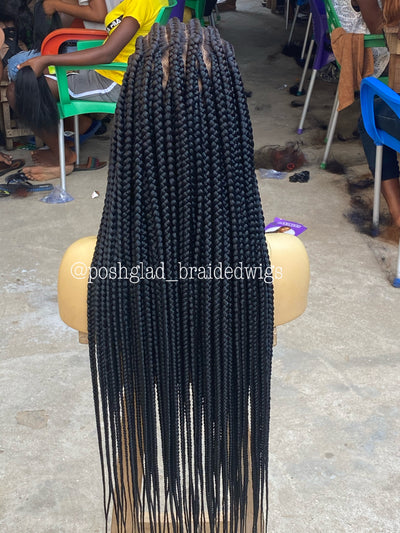 Cornrow Feed In Braid - Nisha Poshglad Braided Wigs Cornrow Braided Wigs