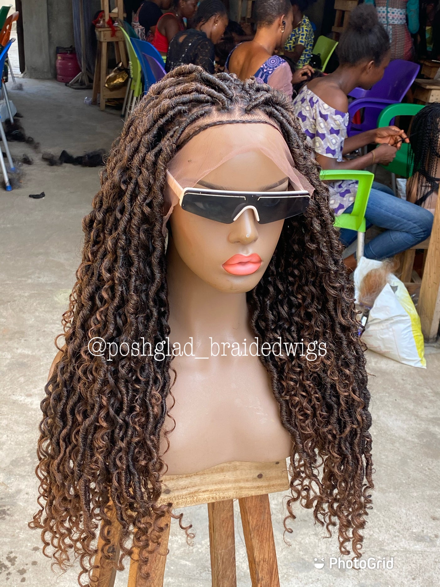 Soft Locs Wig - Faux Locs Full Lace - African Queen Poshglad Braided Wigs Faux Locs Wig